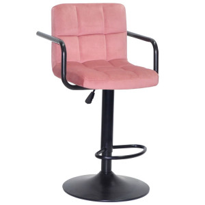 Барний стілець Onder Mebli Arno-Arm BAR BK-BASE Теракотовий B-1018 Оксамит