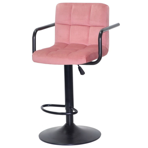 Барний стілець Onder Mebli Arno-Arm BAR BK-BASE Теракотовий B-1018 Оксамит-1