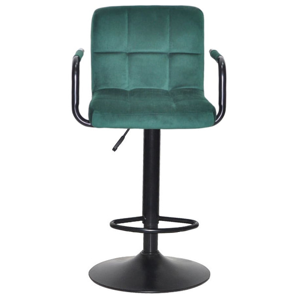 Барный стул Onder Mebli Arno-Arm BAR BK-BASE Зеленый B-1036 Бархат-1