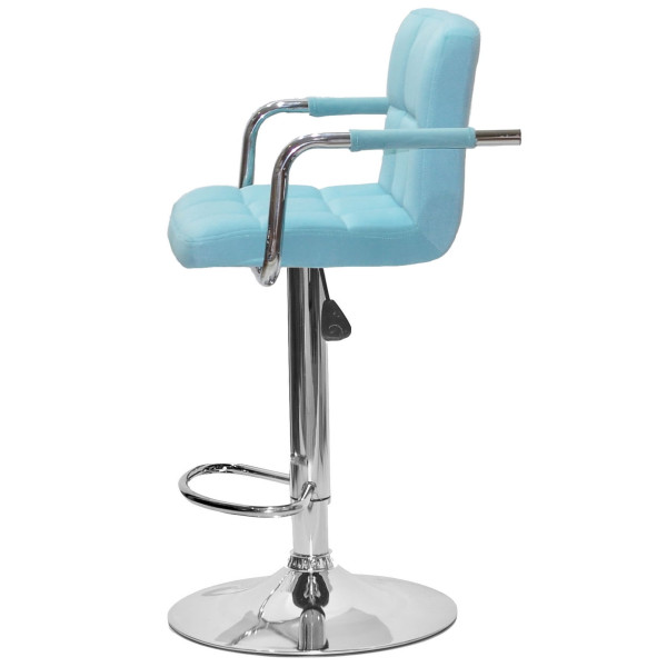 Барний стілець Onder Mebli Arno-Arm BAR CH-BASE Блакитний B-1019 Оксамит-3