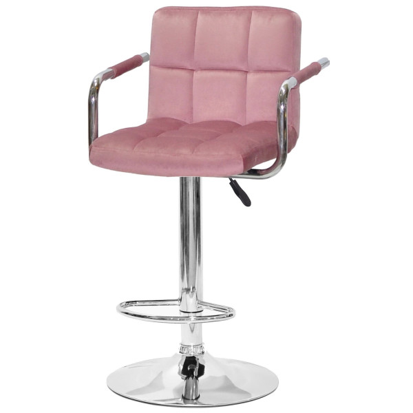 Барный стул Onder Mebli Arno-Arm BAR CH-BASE Пыльная Роза B-1030 Бархат-1