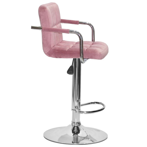 Барный стул Onder Mebli Arno-Arm BAR CH-BASE Пыльная Роза B-1030 Бархат-2