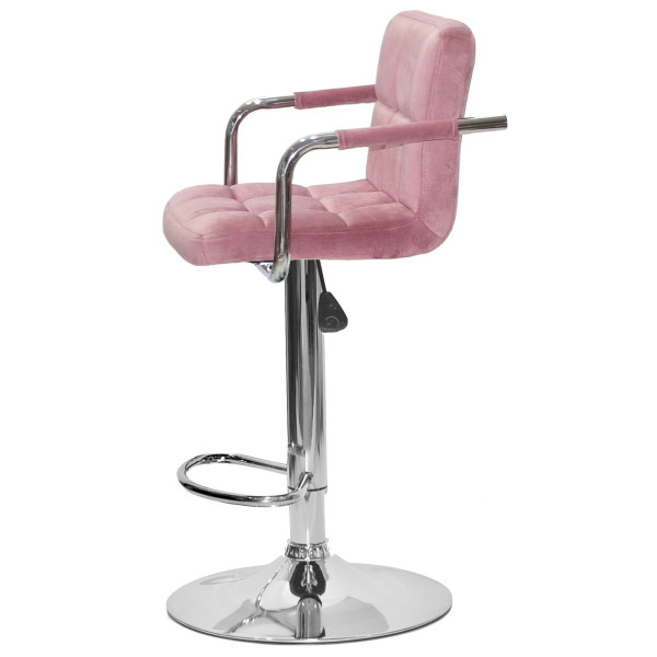 Барный стул Onder Mebli Arno-Arm BAR CH-BASE Пыльная Роза B-1030 Бархат-3