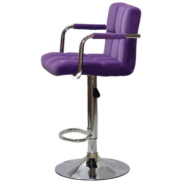 Барний стілець Onder Mebli Arno-Arm BAR CH-BASE Пурпуровий B-1013 Оксамит-3