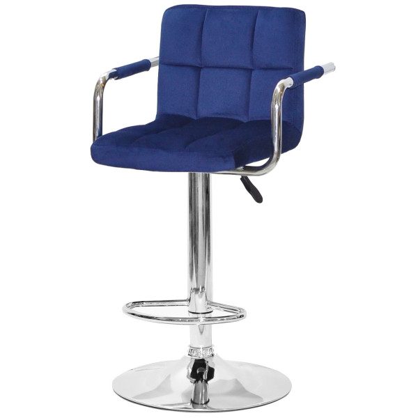 Барный стул Onder Mebli Arno-Arm BAR CH-BASE Синий B-1026 Бархат-1