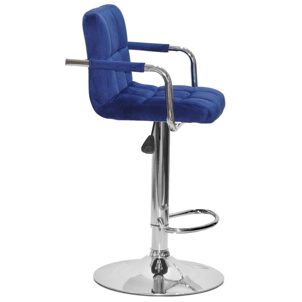 Барный стул Onder Mebli Arno-Arm BAR CH-BASE Синий B-1026 Бархат-2