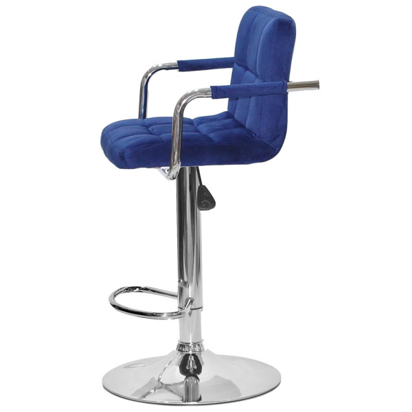 Барный стул Onder Mebli Arno-Arm BAR CH-BASE Синий B-1026 Бархат-3