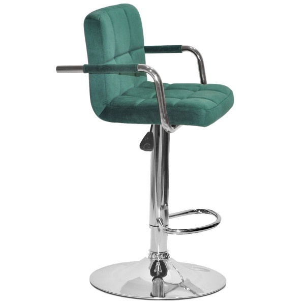 Барный стул Onder Mebli Arno-Arm BAR CH-BASE Зеленый B-1036 Бархат-2