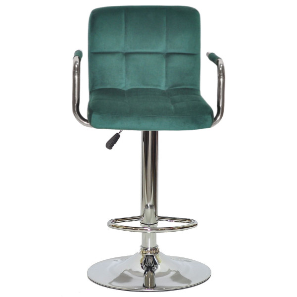 Барный стул Onder Mebli Arno-Arm BAR CH-BASE Зеленый B-1036 Бархат-1