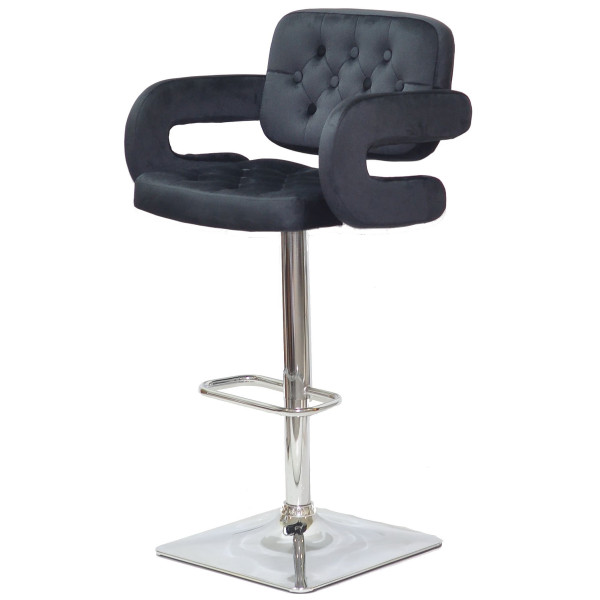 Барний стілець Onder Mebli GOR BAR 4-CH-BASE Чорний B-1011 Оксамит-2