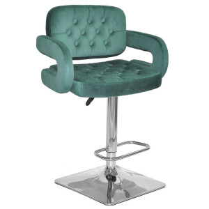 Барний стілець Onder Mebli Gor BAR 4-CH-BASE Зелений B-1036 Оксамит