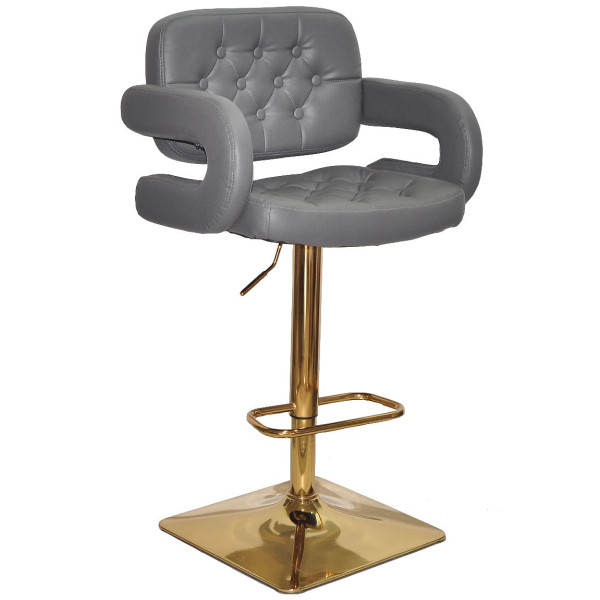 Барний стілець Onder Mebli Gor BAR 4-GD-BASE Сірий 1001 Екошкіра-0