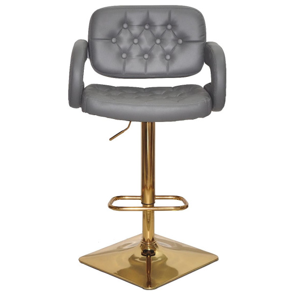 Барний стілець Onder Mebli Gor BAR 4-GD-BASE Сірий 1001 Екошкіра-1