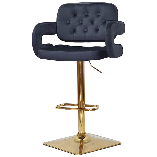 Барный стул Onder Mebli GOR BAR 4-GD-BASE Черный B-1011 Бархат-1