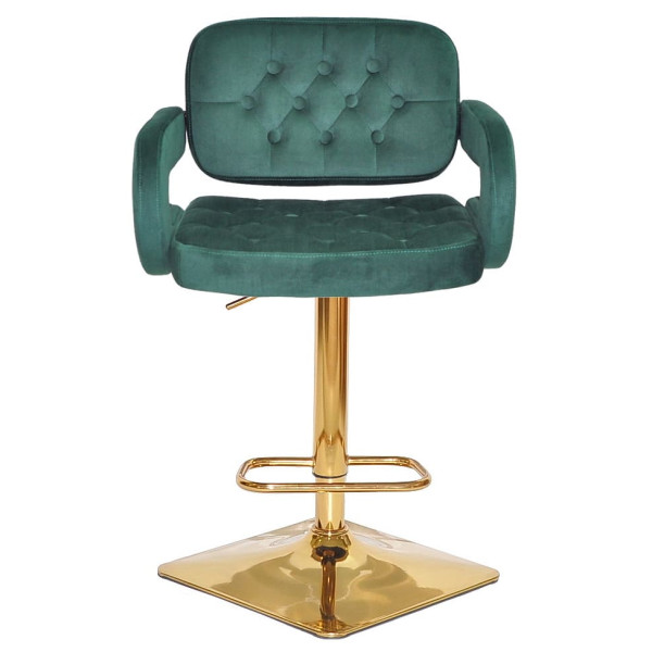 Барний стілець Onder Mebli Gor BAR 4-GD-BASE Зелений B-1036 Оксамит-2