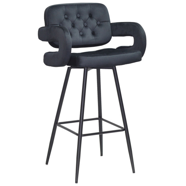 Барный стул Onder Mebli GOR BAR 75-ML Черный B-1011 Бархат-0