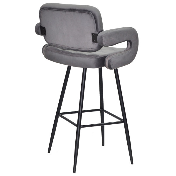 Барный стул Onder Mebli GOR BAR 75-ML Серый B-1034 Бархат-1