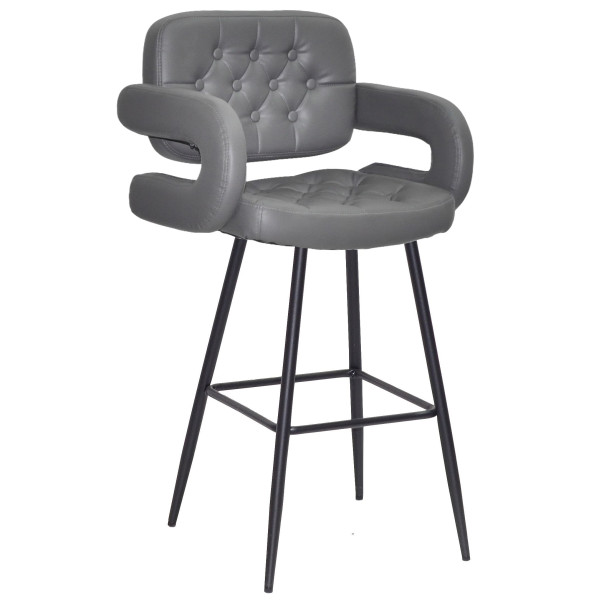 Барний стілець Onder Mebli Gor BAR 75-ML Сірий 1001 Екошкіра-0