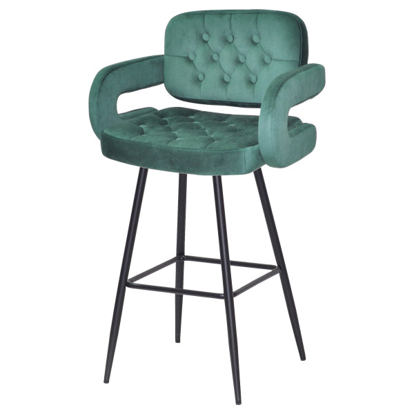Барний стілець Onder Mebli Gor BAR 75-ML Зелений B-1036 Оксамит-1