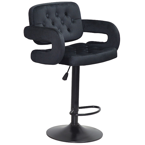 Барний стілець Onder Mebli GOR BAR BK-BASE Чорний B-1011 Оксамит-0