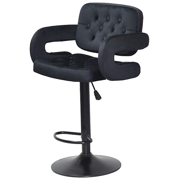 Барний стілець Onder Mebli GOR BAR BK-BASE Чорний B-1011 Оксамит-2