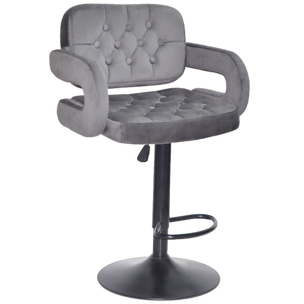 Барный стул Onder Mebli GOR BAR BK-BASE Серый B-1034 Бархат-0