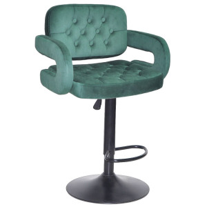 Барний стілець Onder Mebli Gor BAR BK-BASE Зелений B-1036 Оксамит