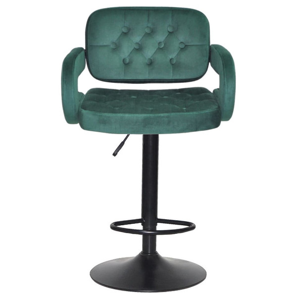 Барний стілець Onder Mebli Gor BAR BK-BASE Зелений B-1036 Оксамит-2
