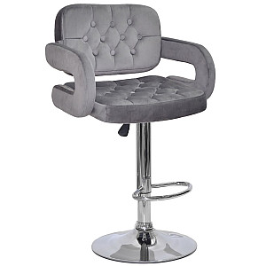 Барный стул Onder Mebli GOR BAR CH-BASE Серый B-1034 Бархат