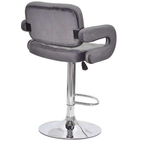 Барний стілець Onder Mebli GOR BAR CH-BASE Сірий B-1034 Оксамит-2