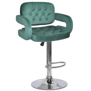 Барний стілець Onder Mebli Gor BAR CH-BASE Зелений B-1036 Оксамит