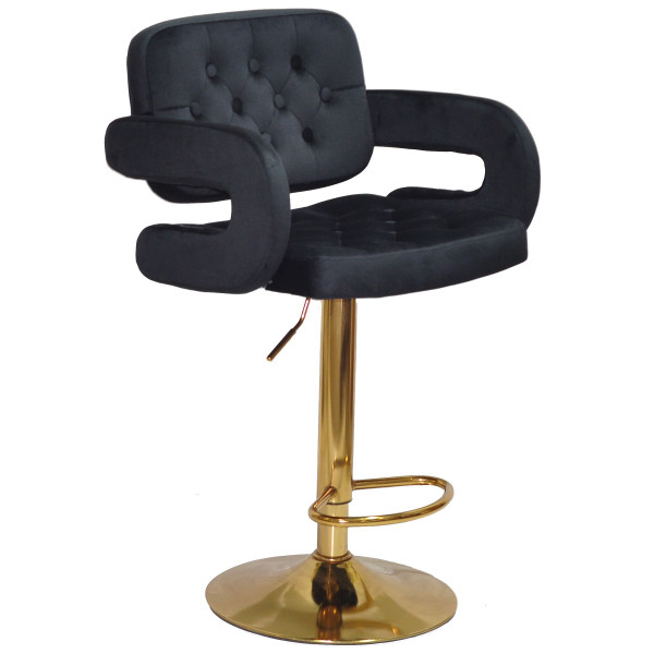 Барный стул Onder Mebli Gor BAR GD-BASE Черный B-1011 Бархат-0