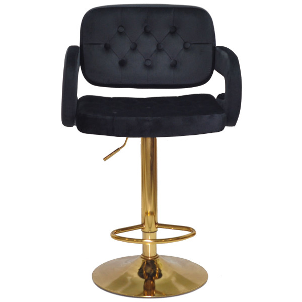 Барный стул Onder Mebli Gor BAR GD-BASE Черный B-1011 Бархат-1