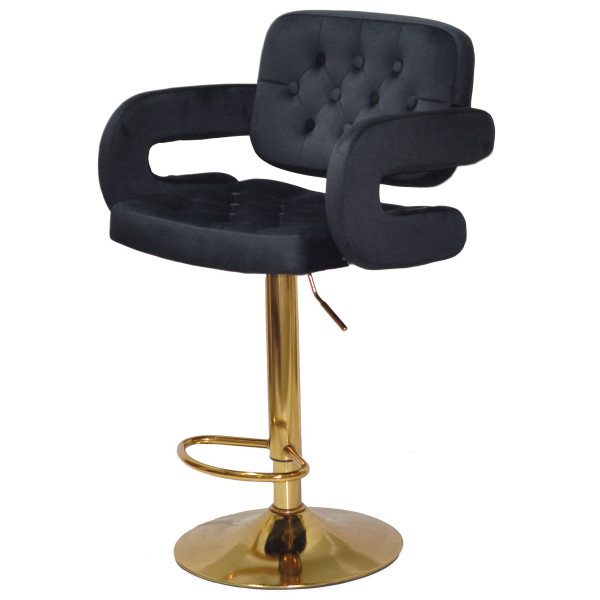 Барный стул Onder Mebli Gor BAR GD-BASE Черный B-1011 Бархат-2