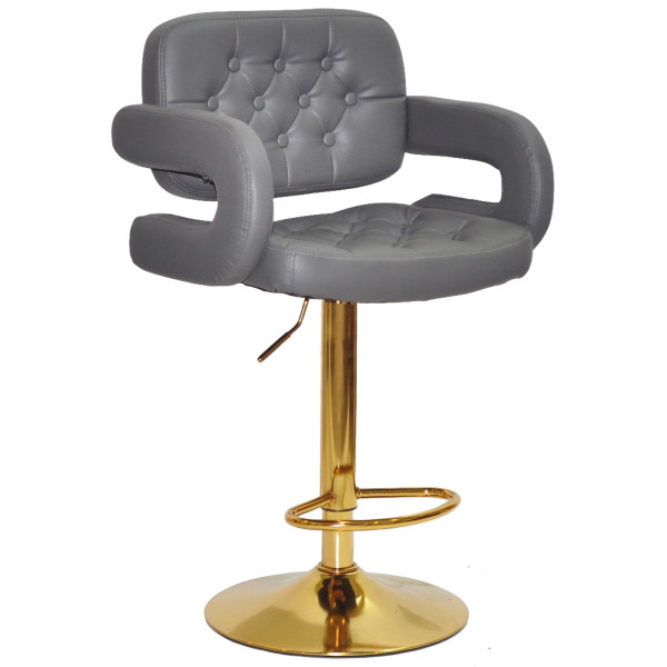 Барний стілець Onder Mebli Gor BAR GD-BASE Сірий 1001 Екошкіра-0