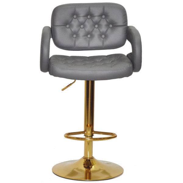 Барний стілець Onder Mebli Gor BAR GD-BASE Сірий 1001 Екошкіра-1