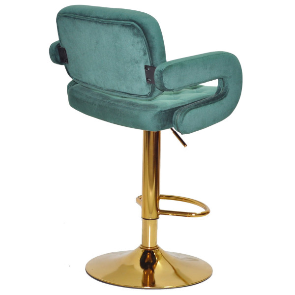 Барний стілець Onder Mebli Gor BAR GD-BASE Зелений B-1036 Оксамит-3