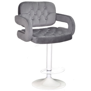 Барный стул Onder Mebli GOR 385 BAR WT-BASE Серый B-1034 Бархат