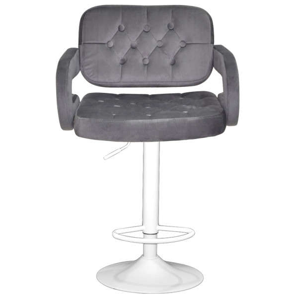Барный стул Onder Mebli GOR 385 BAR WT-BASE Серый B-1034 Бархат-1