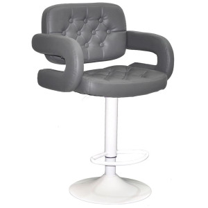Барный стул Onder Mebli Gor 385 BAR WT-BASE Серый 1001 Экокожа
