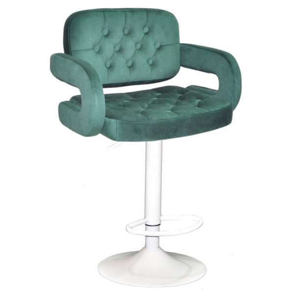 Барний стілець Onder Mebli Gor 385 BAR WT-BASE Зелений B-1036 Оксамит-0