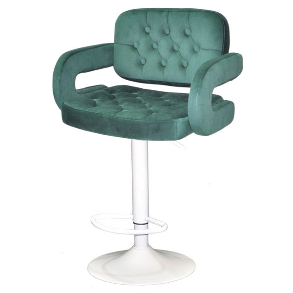 Барний стілець Onder Mebli Gor 385 BAR WT-BASE Зелений B-1036 Оксамит-1