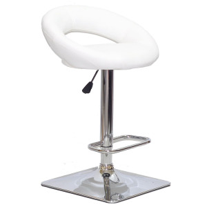 Барний стілець Onder Mebli Holy BAR 4-CH-BASE Білий Екошкіра
