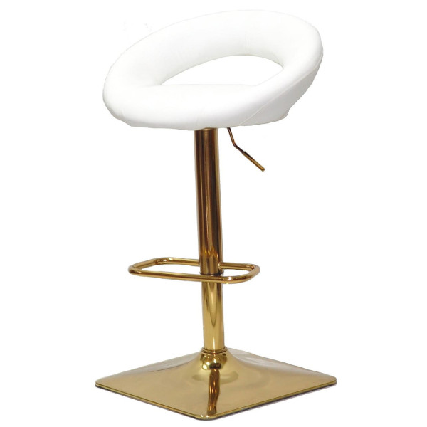 Барний стілець Onder Mebli Holy BAR 4-GD-BASE Білий Екошкіра-1