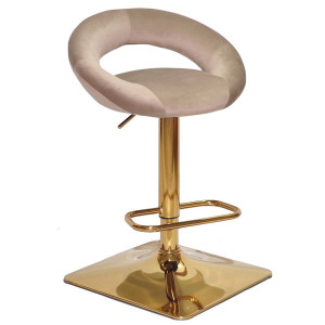 Барний стілець Onder Mebli Holy BAR 4-GD-BASE Кавовий B-1042 Оксамит