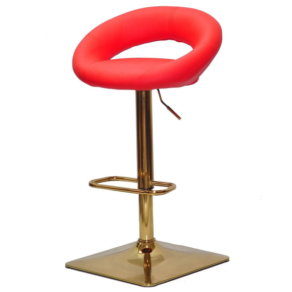Барний стілець Onder Mebli Holy BAR 4-GD-BASE Червоний 1007 Екошкіра-1