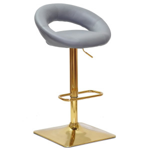 Барный стул Onder Mebli Holy BAR 4-GD-BASE Серый 1001 Экокожа