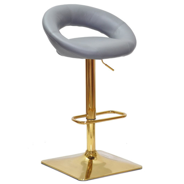 Барний стілець Onder Mebli Holy BAR 4-GD-BASE Сірий 1001 Екошкіра-0