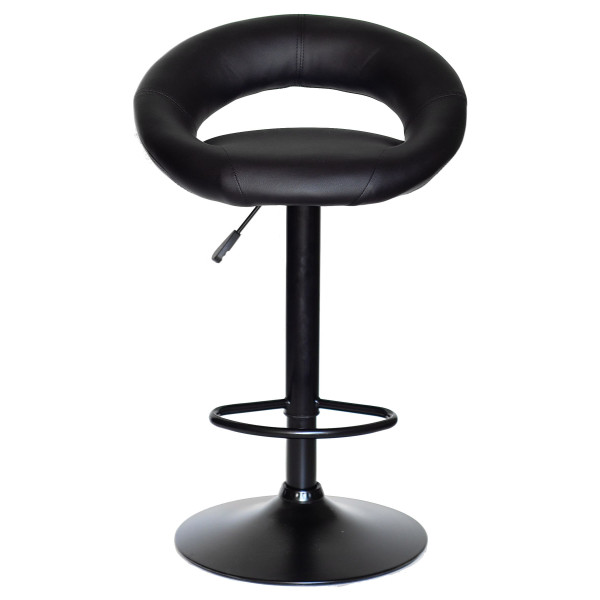 Барный стул Onder Mebli Holy BAR BK-BASE Черный Экокожа-0
