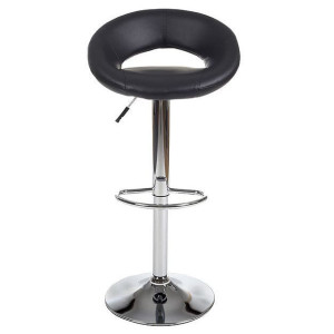 Барний стілець Onder Mebli Holy BAR CH-BASE Чорний Екошкіра